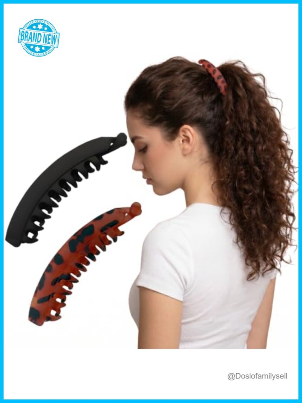 Banana Clip for Thick Fine Hair Retro French Twist 3-4.5", ABS PC